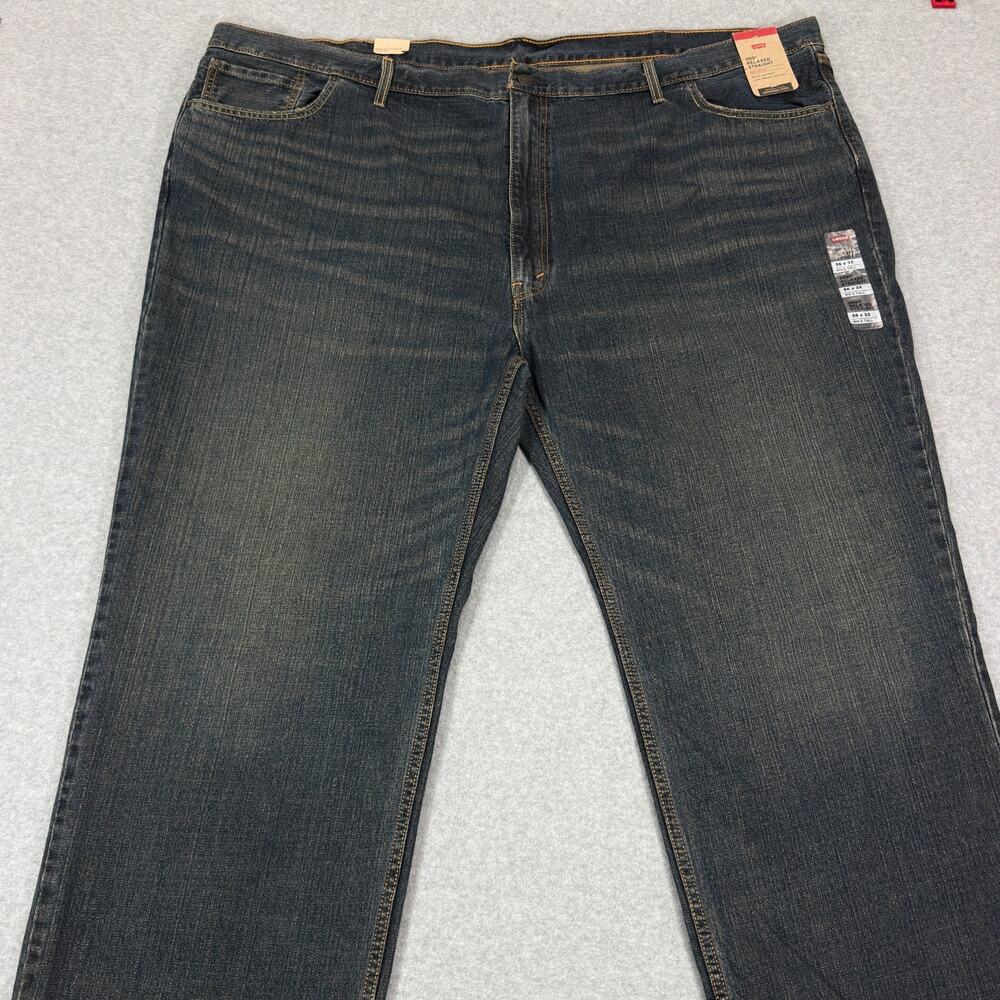 Levi's 559 Relaxed Straight Jeans Men's 56x32 Big & Tall Range Dark Wash NWT